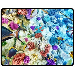 Fish The Ocean World Underwater Fishes Tropical Fleece Blanket (medium) by Ndabl3x