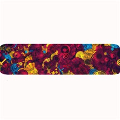 Psychedelic Digital Art Colorful Flower Abstract Multi Colored Large Bar Mat by Bedest