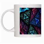 Purple Psychedelic Art Pattern Mosaic Design Fractal Art White Mug Left