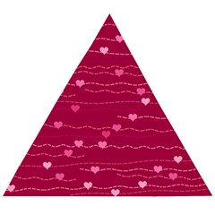 Hearts Valentine Love Background Wooden Puzzle Triangle by Proyonanggan