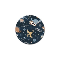 Space Theme Art Pattern Design Wallpaper Golf Ball Marker