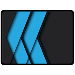 Blue Black Abstract Background, Geometric Background Fleece Blanket (large)