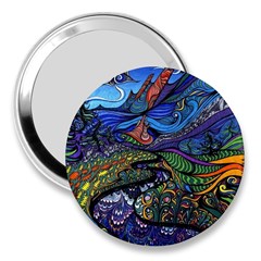 Psychedelic Landscape 3  Handbag Mirrors