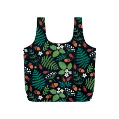 Pattern Forest Leaf Flower Motif Full Print Recycle Bag (s) by Sarkoni