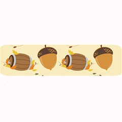 Leaves Foliage Acorns Barrel Large Bar Mat by Ndabl3x