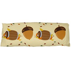 Leaves Foliage Acorns Barrel Body Pillow Case (dakimakura)