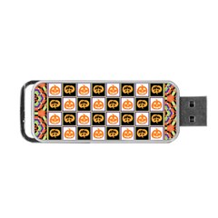 Chess Halloween Pattern Portable Usb Flash (two Sides) by Ndabl3x