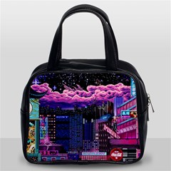 Retro City Pixel Classic Handbag (two Sides) by Sarkoni