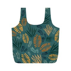 Leaves Pattern Texture Plant Full Print Recycle Bag (m)