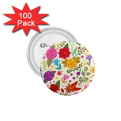 Colorful Flower Abstract Pattern 1 75  Buttons (100 Pack)  by Grandong