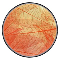 Abstract Texture Of Colorful Bright Pattern Transparent Leaves Orange And Yellow Color Wireless Fast Charger(black) by Grandong