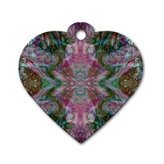 October Pour Blend  Dog Tag Heart (two Sides) by kaleidomarblingart