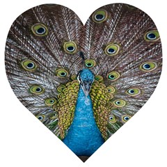 Peacock-feathers2 Wooden Puzzle Heart by nateshop