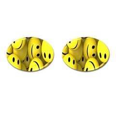 Emoji, Colour, Faces, Smile, Wallpaper Cufflinks (oval)