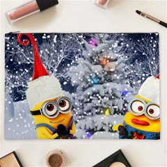 Minions Christmas, Merry Christmas, Minion Christmas Cosmetic Bag (xxl)