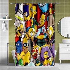 The Simpsons, Cartoon, Crazy, Dope Shower Curtain 48  X 72  (small)  by nateshop