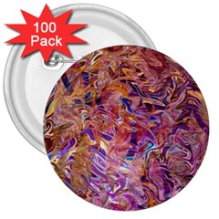 Ochre On Fuchsia Blend 3  Buttons (100 Pack)  by kaleidomarblingart