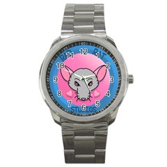 Rad Rat Studios Logo Sport Metal Watch by radratstudios