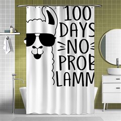 100 Days Of School T- Shirt100 Days No Prob Lamma T- Shirt Yoga Reflexion Pose T- Shirtyoga Reflexion Pose T- Shirt Shower Curtain 48  X 72  (small)  by hizuto