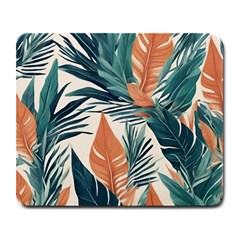 Colorful Tropical Leaf Large Mousepad