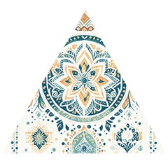 Boho Pattern Wooden Puzzle Triangle by Valentinaart