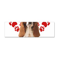 Basset Hound Gift T- Shirt Funny Basset Hound Valentine Heart Paw Basset Hound Dog Lover Valentine C Yoga Reflexion Pose T- Shirtyoga Reflexion Pose T- Shirt Sticker (bumper) by hizuto