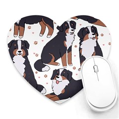 Bernese Mountain Dog T- Shirtbernese Mountain Dog Illustration T- Shirt Yoga Reflexion Pose T- Shirtyoga Reflexion Pose T- Shirt Heart Mousepad by hizuto