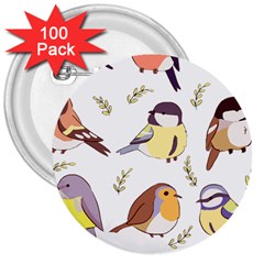 Birds Illustration T- Shirt Cute European Birds Illustration T- Shirt (1) Yoga Reflexion Pose T- Shirtyoga Reflexion Pose T- Shirt 3  Buttons (100 Pack)  by hizuto
