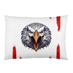 Usa Soccer T- Shirt U S A Patriotic American Flag Soccer Ball Football T- Shirt (1) Pillow Case by ZUXUMI