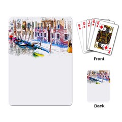 Venice T- Shirt Venice Voyage Art Digital Painting Watercolor Discovery T- Shirt (4) Playing Cards Single Design (rectangle) by ZUXUMI