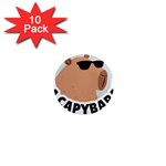 Capybara T- Shirt Be As Cool As A Capybara- A Cute Funny Capybara Wearing Sunglasses T- Shirt Yoga Reflexion Pose T- Shirtyoga Reflexion Pose T- Shirt 1  Mini Magnet (10 pack)  Front