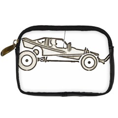 Vintage Rc Cars T- Shirt Grunge Vintage Modelcar Classic Rc Buggy Racing Cars Addict T- Shirt Digital Camera Leather Case by ZUXUMI