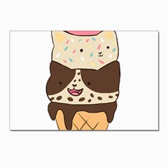 Cat Ice Cream T- Shirt Cute Cat Cream Cone T- Shirt Yoga Reflexion Pose T- Shirtyoga Reflexion Pose T- Shirt Postcards 5  X 7  (pkg Of 10) by hizuto