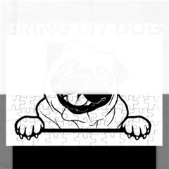 Black Pug Dog If I Cant Bring My Dog I T- Shirt Black Pug Dog If I Can t Bring My Dog I m Not Going Rectangular Jigsaw Puzzl by EnriqueJohnson