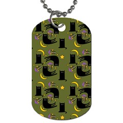 Cat Cartoon Cats Animal Pattern Dog Tag (one Side) by Pakjumat