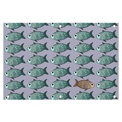 Fishes Pattern Background Theme Banner And Sign 6  X 4  by Pakjumat