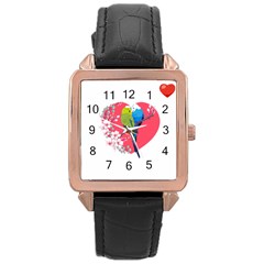 Budgerigar T- Shirt Steal Your Heart Budgerigar 04 T- Shirt Rose Gold Leather Watch 