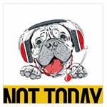 Bullmastiff T- Shirt Nope Not Today Bullmastiff 05 T- Shirt Square Satin Scarf (36  x 36 ) Front