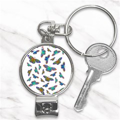 Butterflies T- Shirt Colorful Butterflies In Rainbow Colors T- Shirt Nail Clippers Key Chain by EnriqueJohnson