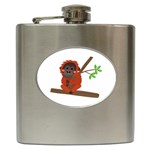 Orangutan T-shirtsteal Your Heart Orangutan 14 T-shirt Hip Flask (6 oz) Front