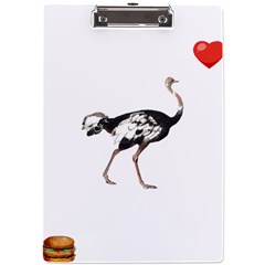 Ostrich T-shirtsteal Your Heart Ostrich 05 T-shirt A4 Acrylic Clipboard