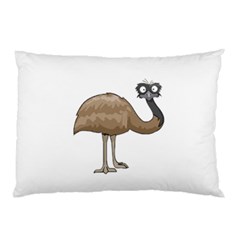 Ostrich T-shirtwhite Look Calm Ostrich 23 T-shirt (1) Pillow Case (two Sides) by EnriqueJohnson