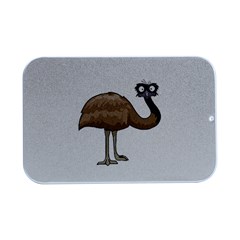 Ostrich T-shirtwhite Look Calm Ostrich 23 T-shirt Open Lid Metal Box (silver)   by EnriqueJohnson