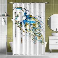 Owl Artwork T-shirtbarn Owl Reversed Colors T-shirt Shower Curtain 48  X 72  (small)  by EnriqueJohnson