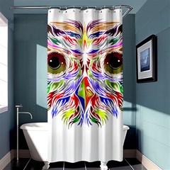 Owl T-shirtowl Color Full For Light Color T-shirt T-shirt Shower Curtain 36  X 72  (stall)  by EnriqueJohnson