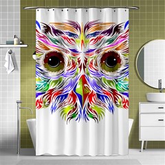 Owl T-shirtowl Color Full For Light Color T-shirt T-shirt Shower Curtain 48  X 72  (small)  by EnriqueJohnson