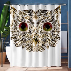 Owl T-shirtowl Gold Edition T-shirt Shower Curtain 60  X 72  (medium)  by EnriqueJohnson