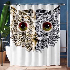 Owl T-shirtowl Half Gold Half Methalic Edition T-shirt Shower Curtain 60  X 72  (medium)  by EnriqueJohnson