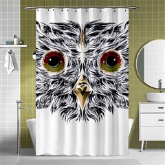 Owl T-shirtowl Metalic Edition T-shirt Shower Curtain 48  X 72  (small)  by EnriqueJohnson