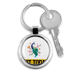 Peacock T-shirtnope Not Today Peacock 65 T-shirt Key Chain (round) by EnriqueJohnson